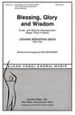 Blessing Glory and Wisdom Three-Part Mixed choral sheet music cover